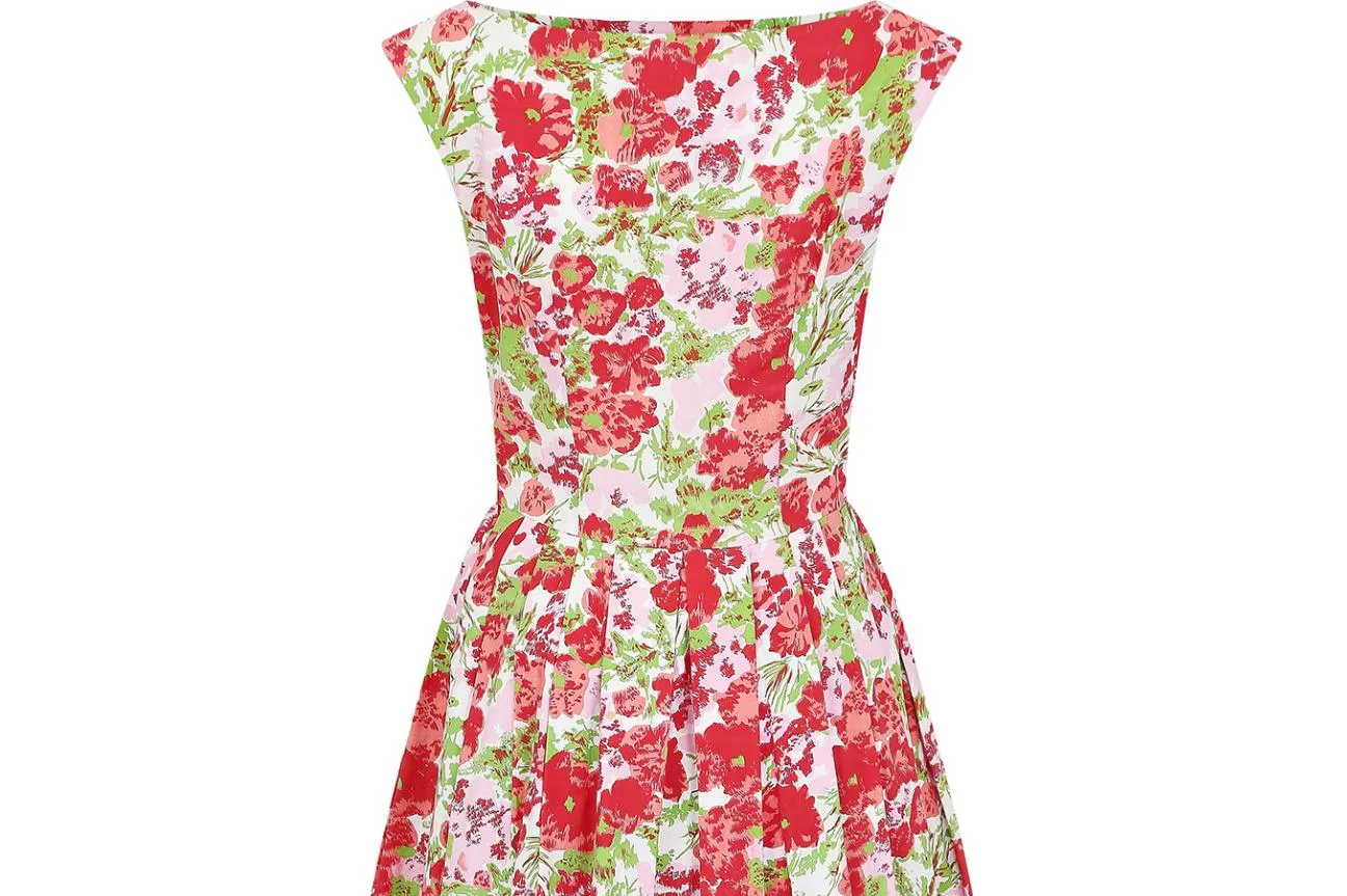 1950s California Cottons Floral Shirtwaister Dress