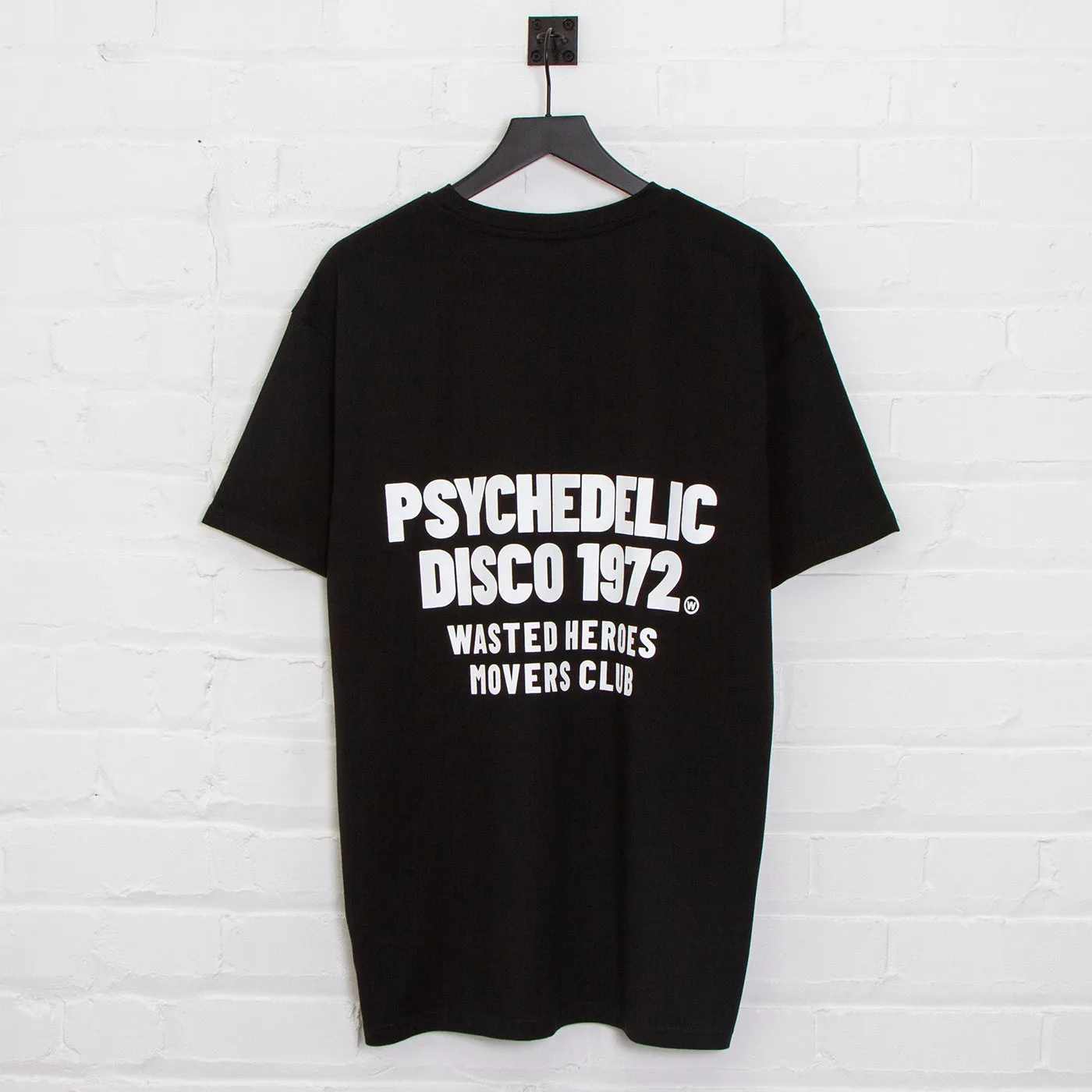 1972 Movers Club Back Print - Oversized Tshirt - Black