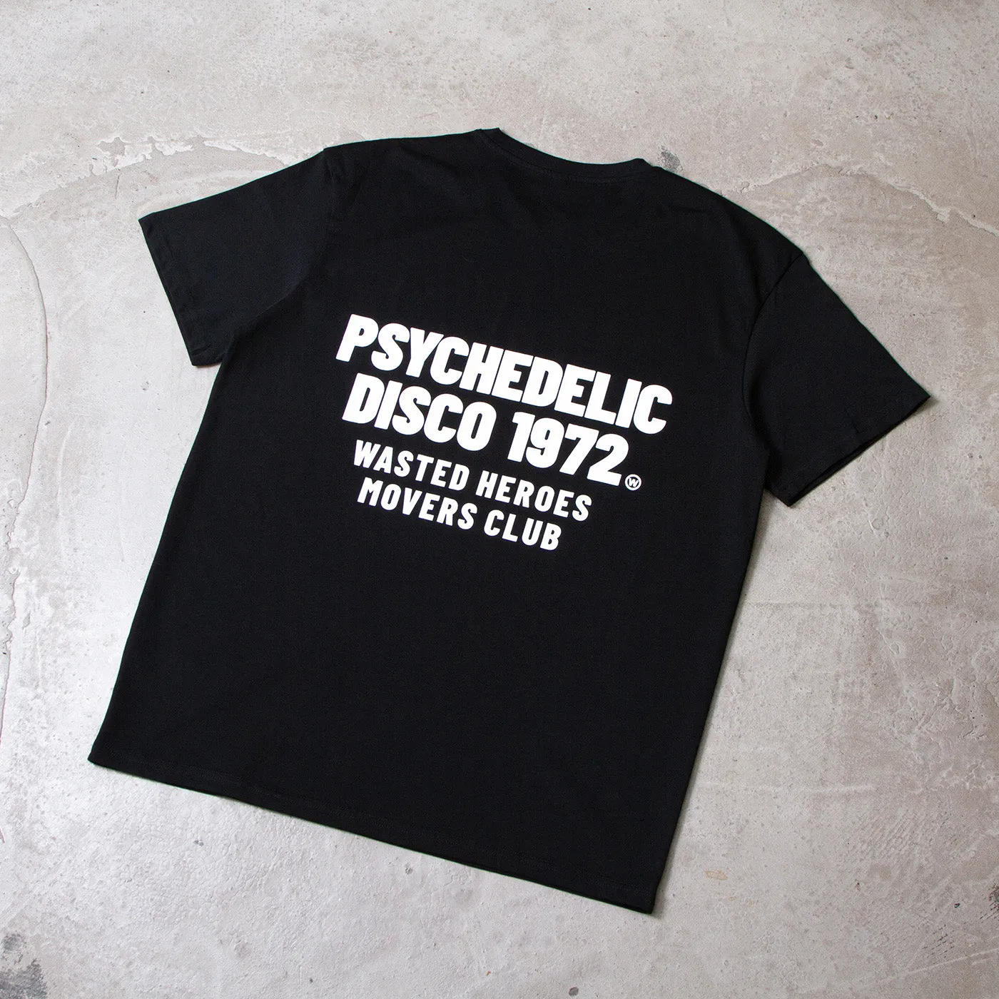 1972 Movers Club Back Print - Oversized Tshirt - Black