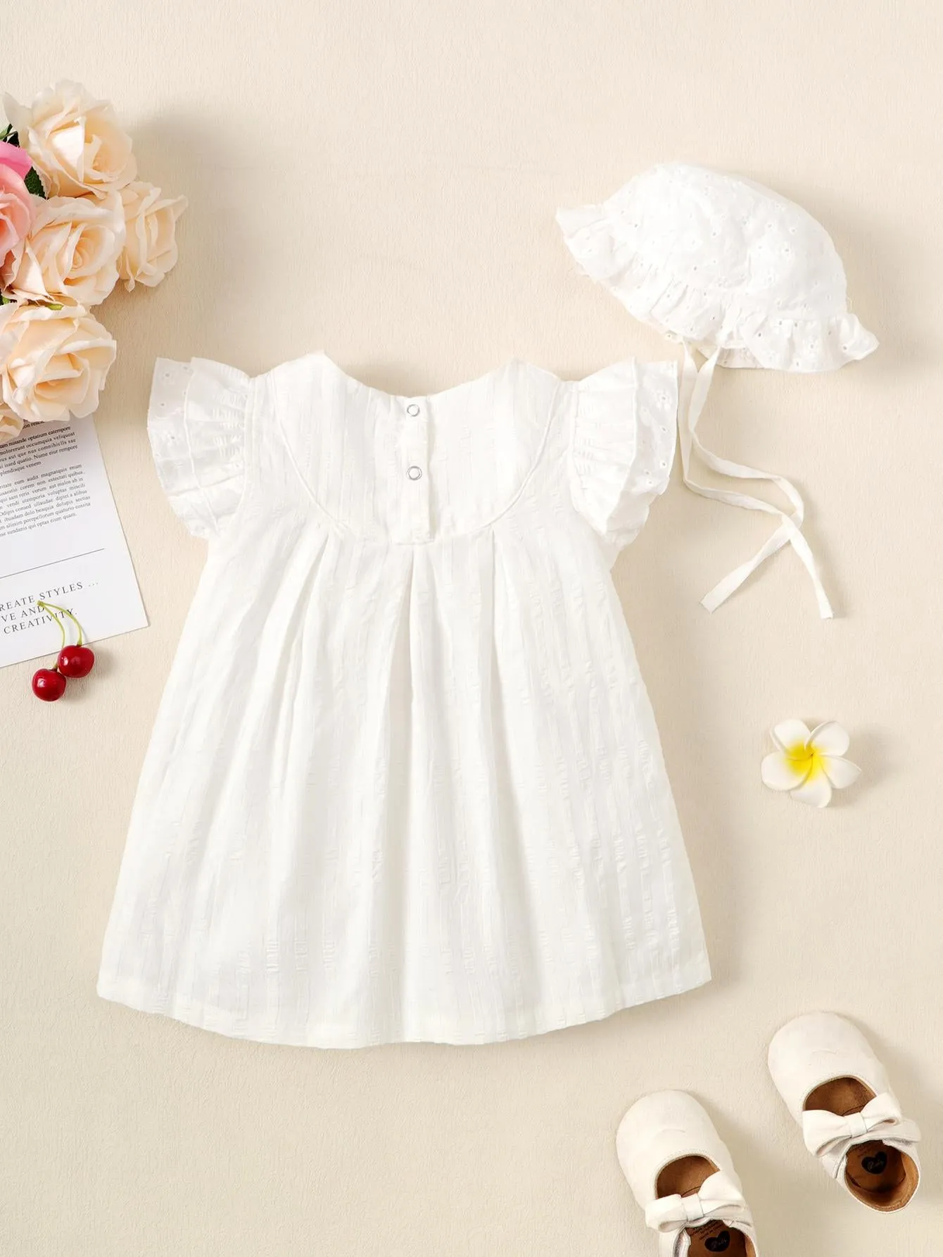 2-15M Kid Fashion Ready Stock Girls Outfits Sleeveless Solid Color Summer Dress With Hat 2Pcs Clothes Set Catpapa  ZX-ZB001