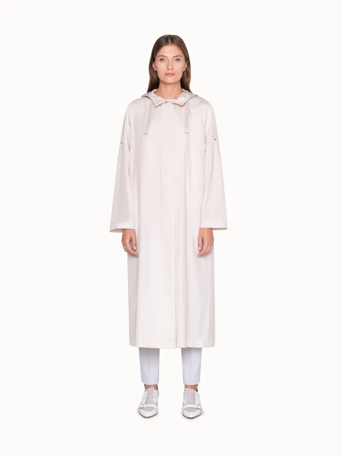 Adjustable Length Coat in Silk