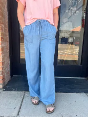 Anna Drawstring Denim Pants