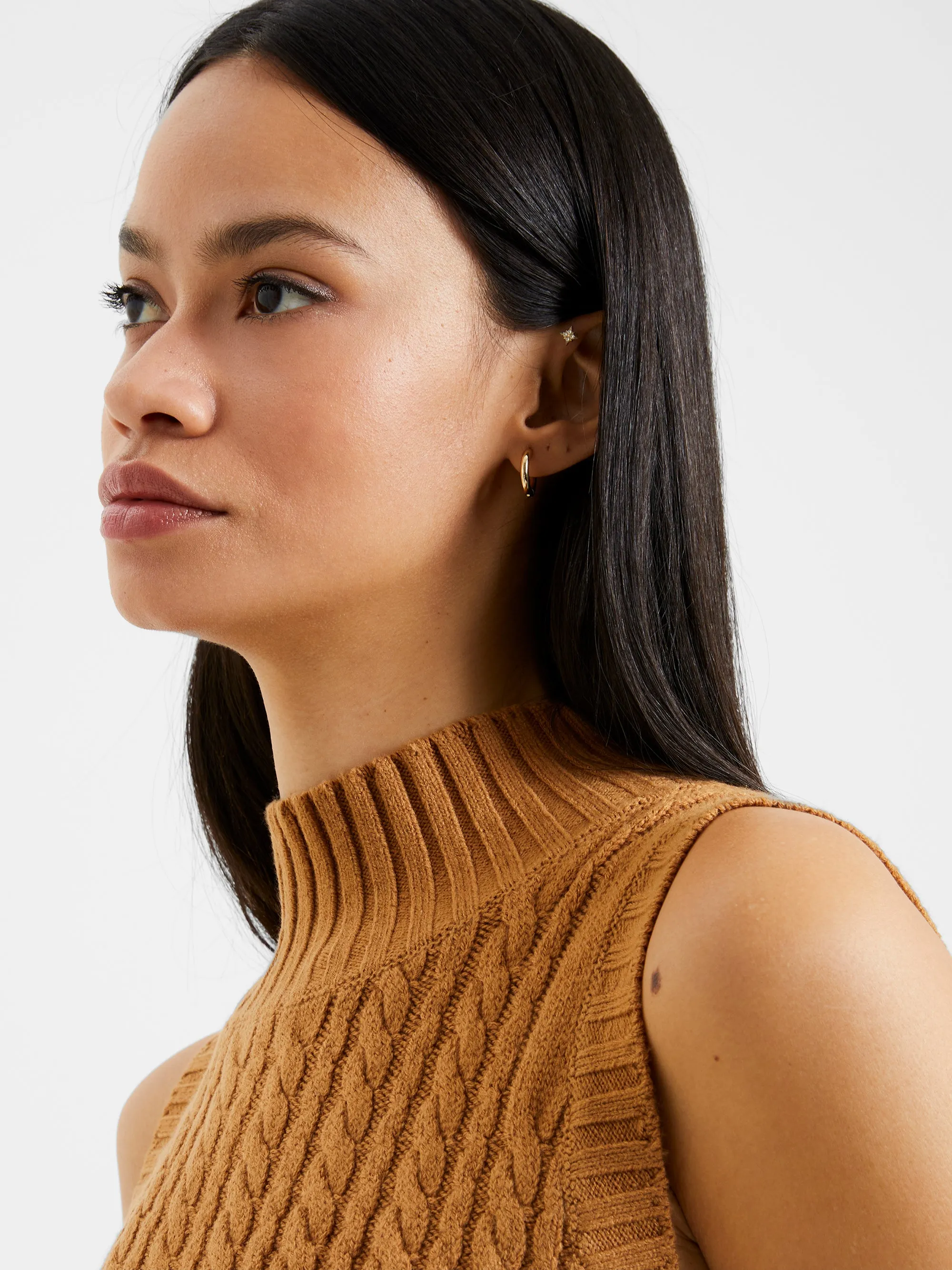 Babysoft Cable Knit Sleeveless Sweater