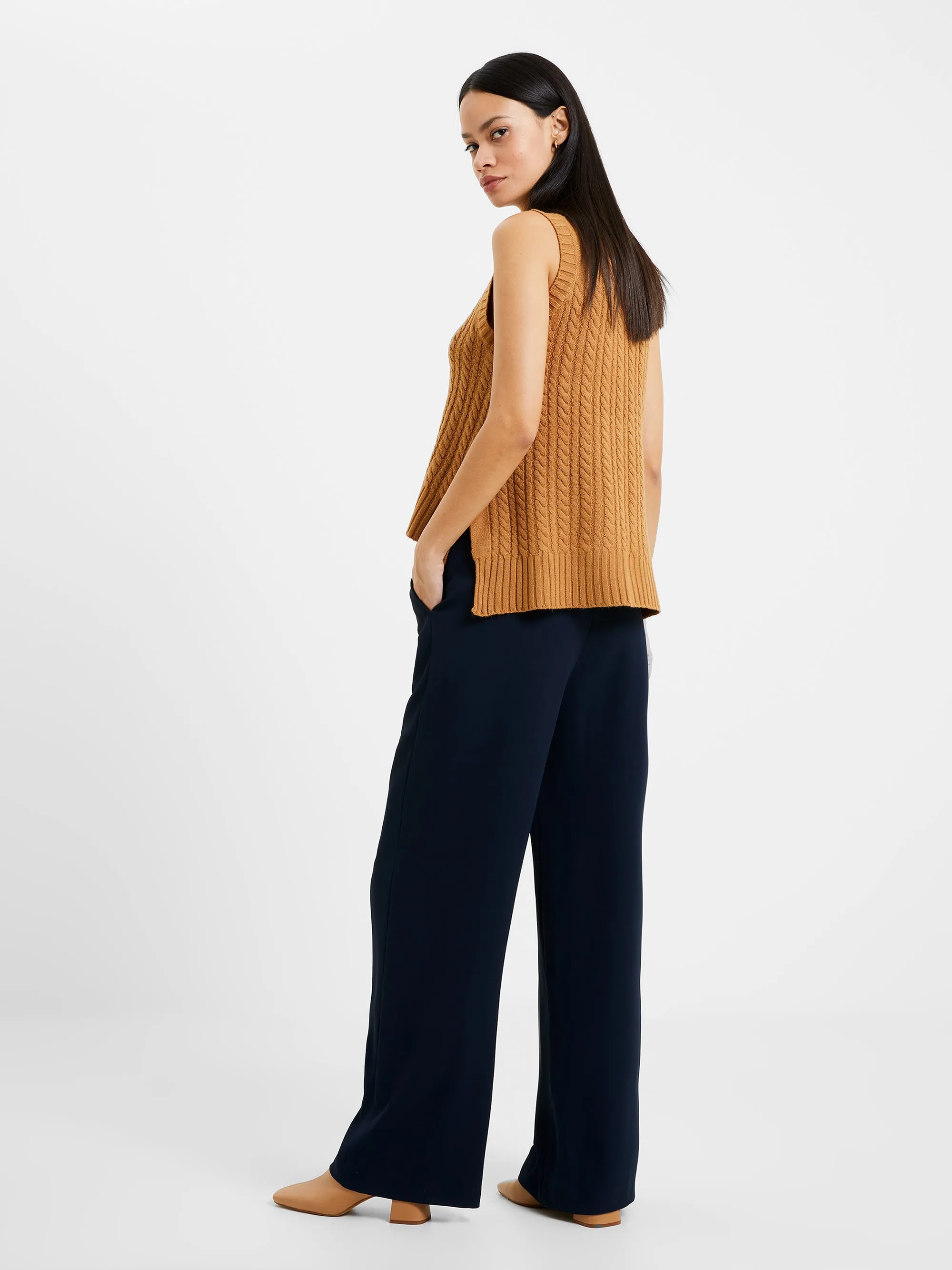Babysoft Cable Knit Sleeveless Sweater