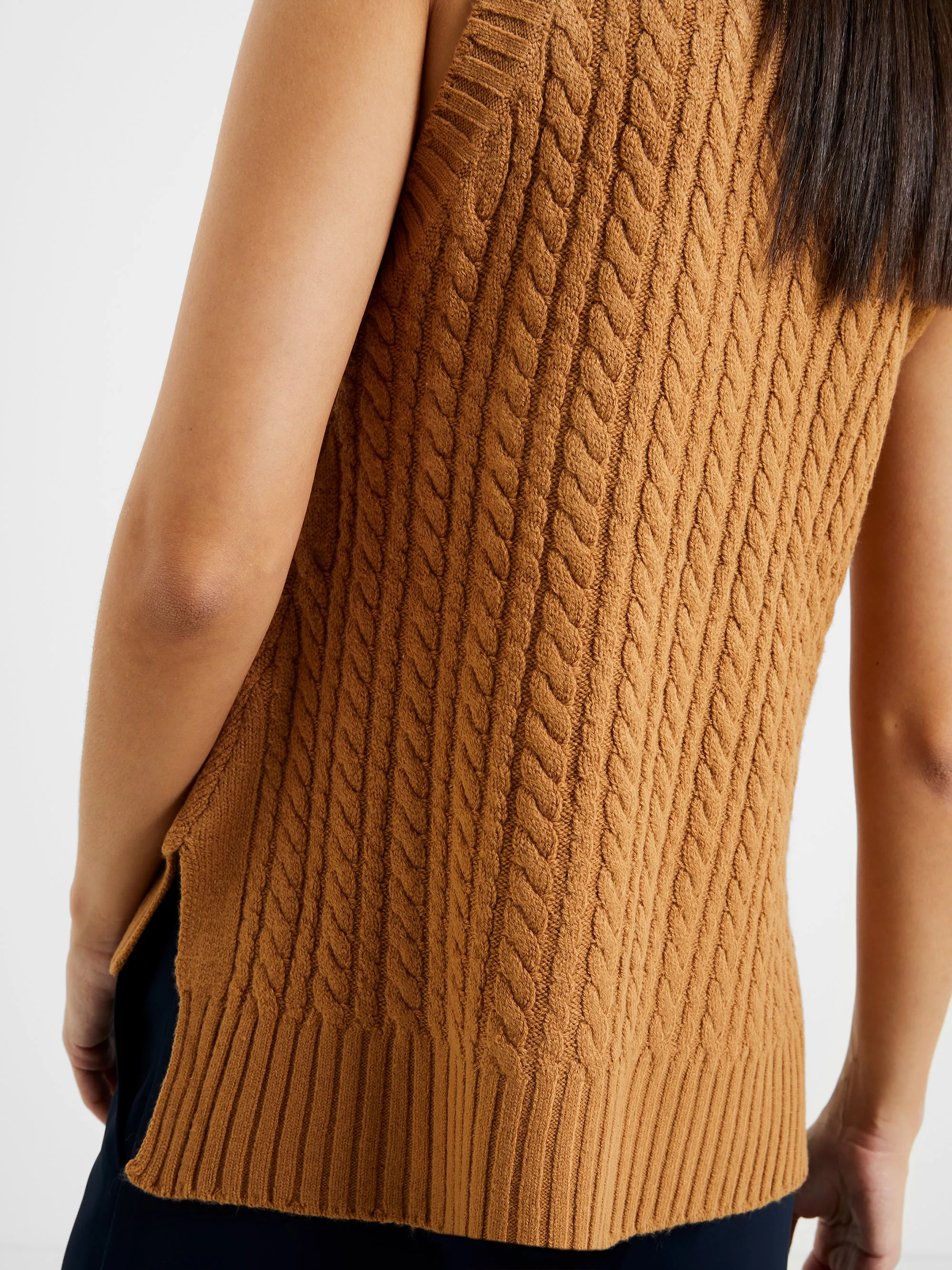Babysoft Cable Knit Sleeveless Sweater