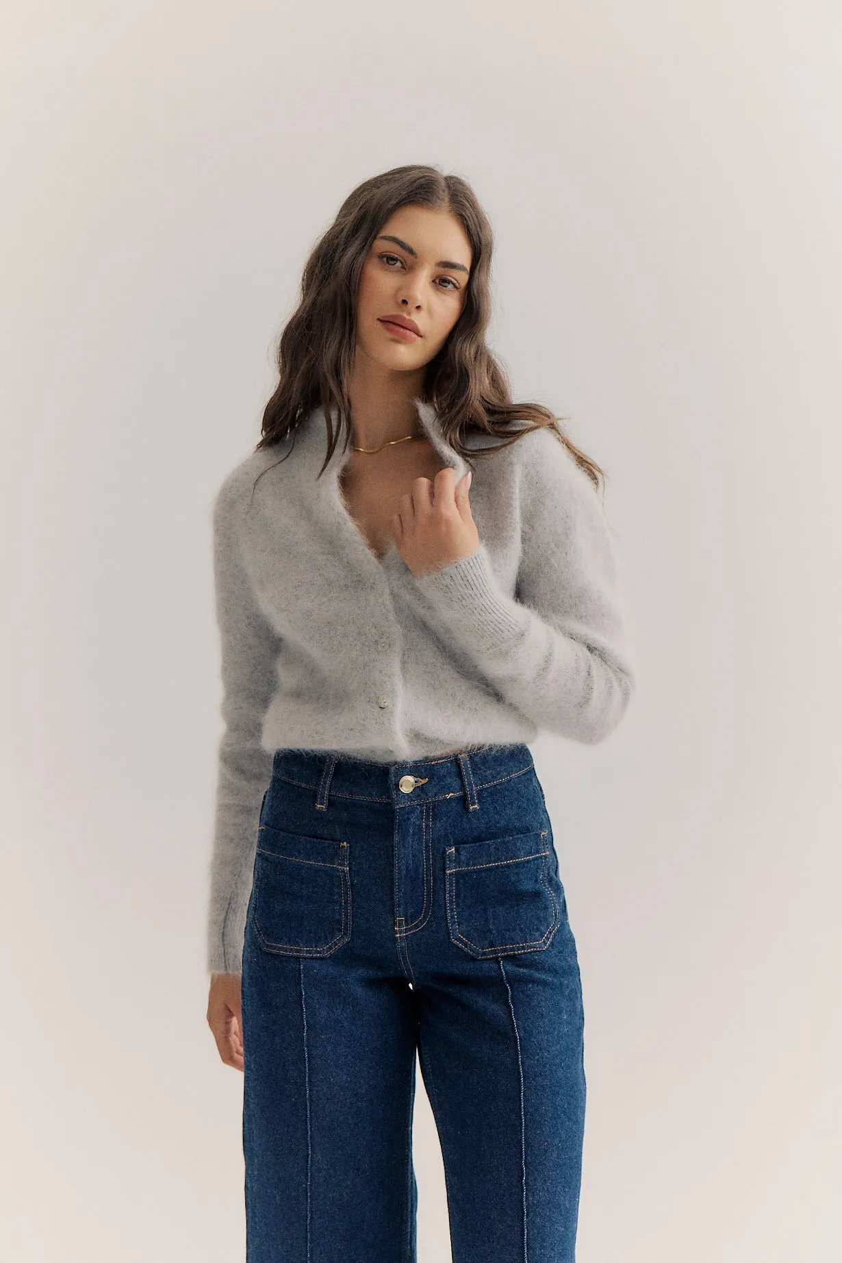 Bella Cardigan - Light Grey