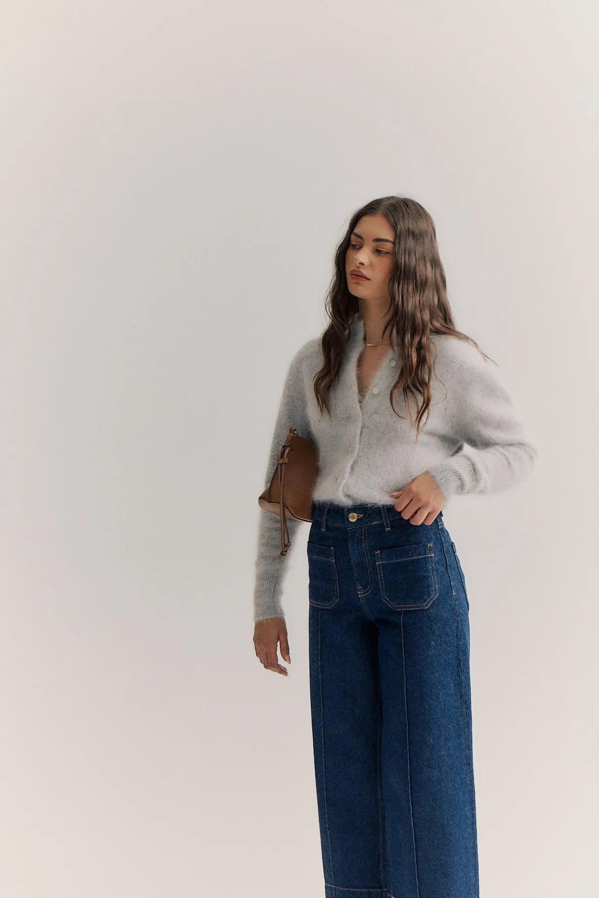 Bella Cardigan - Light Grey