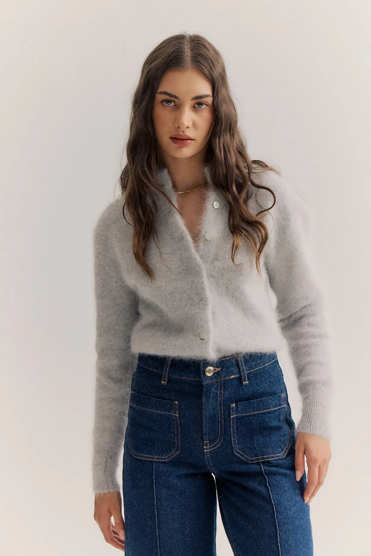 Bella Cardigan - Light Grey