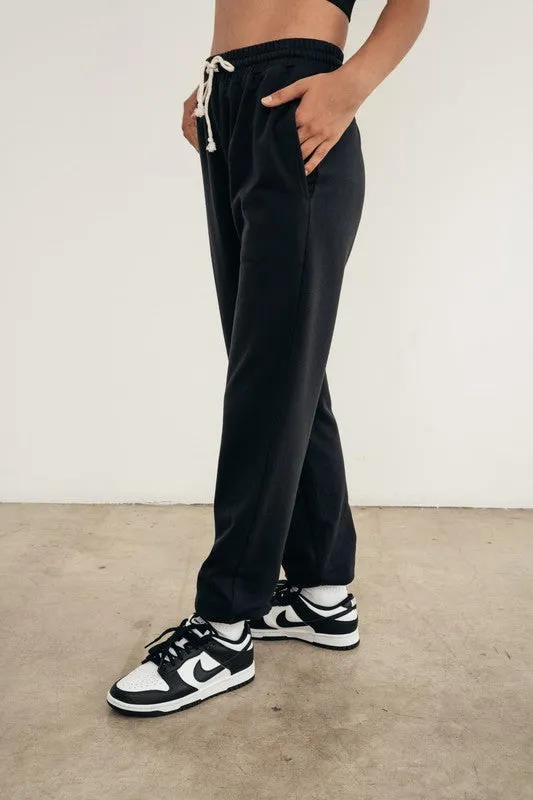 Black Soft Pigment Washed Recycled Cotton Jogger Pant