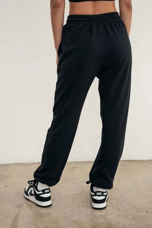 Black Soft Pigment Washed Recycled Cotton Jogger Pant