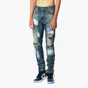 Bleunoir Denim Patchwork Jeans - Mystic Blue