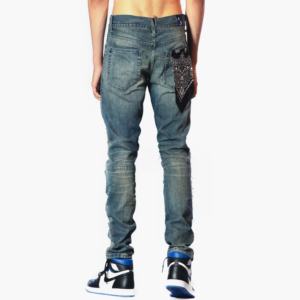 Bleunoir Denim Patchwork Jeans - Mystic Blue