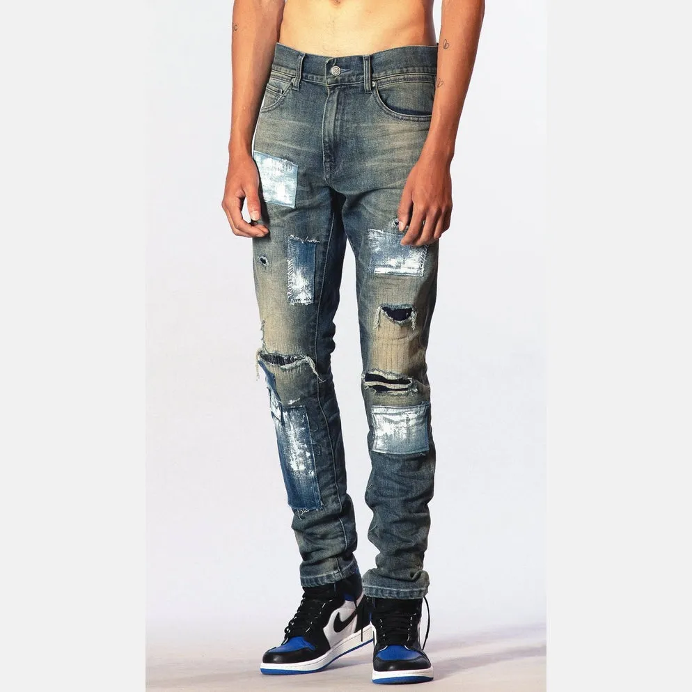 Bleunoir Denim Patchwork Jeans - Mystic Blue