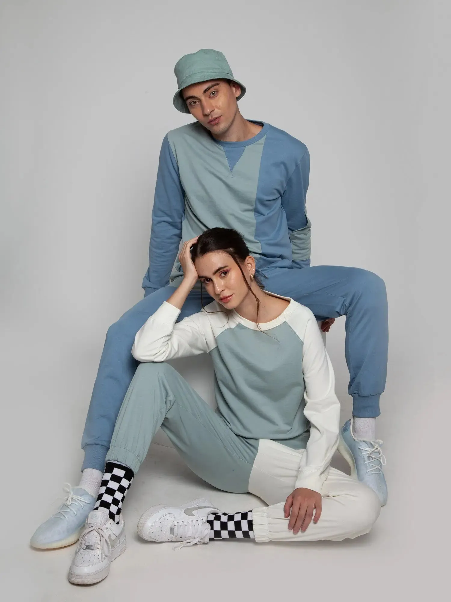 Blue   Cream Split Set