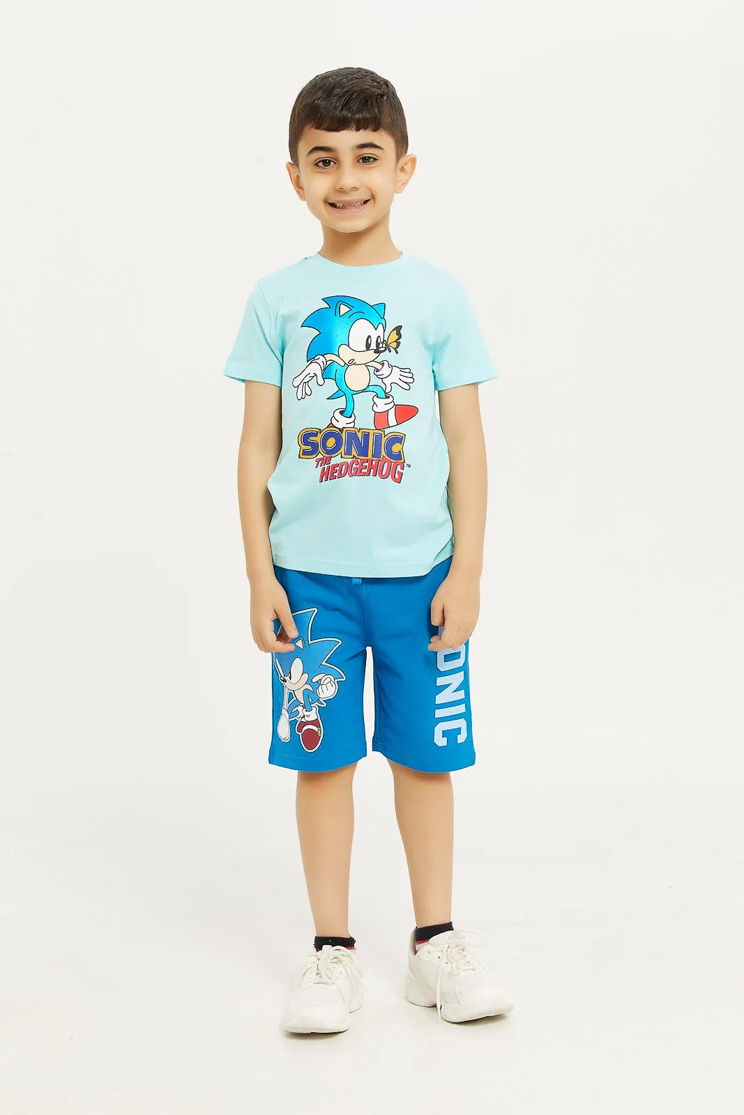 Boys Blue Sonic Graphic T-Shirt