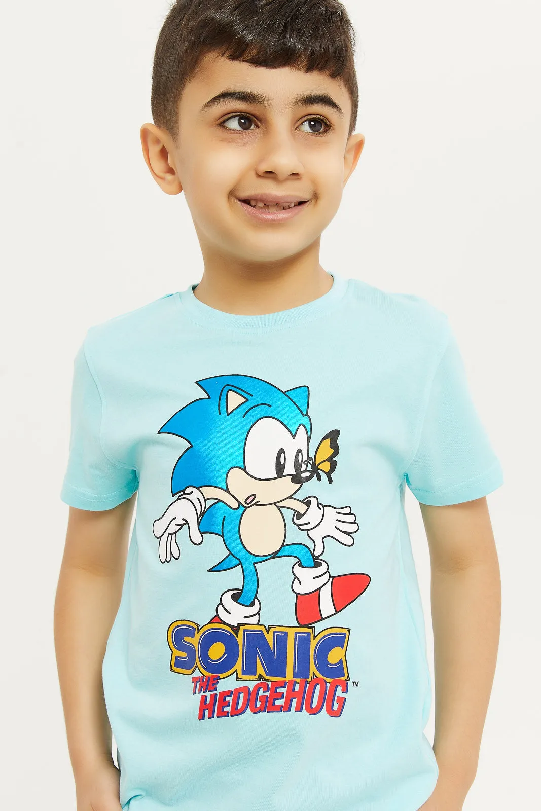 Boys Blue Sonic Graphic T-Shirt