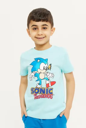 Boys Blue Sonic Graphic T-Shirt