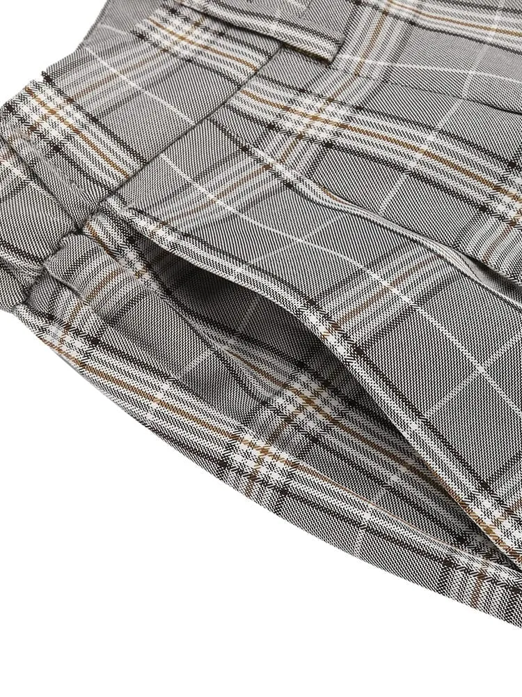 Casual Plaid Suit Pants (US Only)