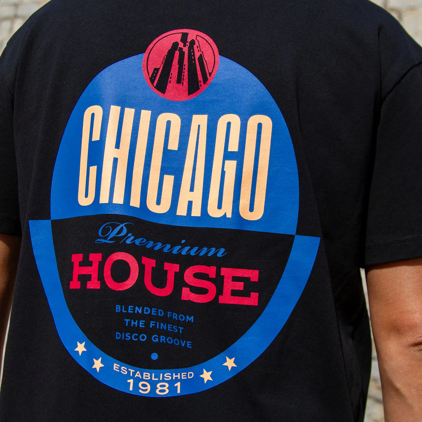 Chicago House Back Print - Tshirt - Black