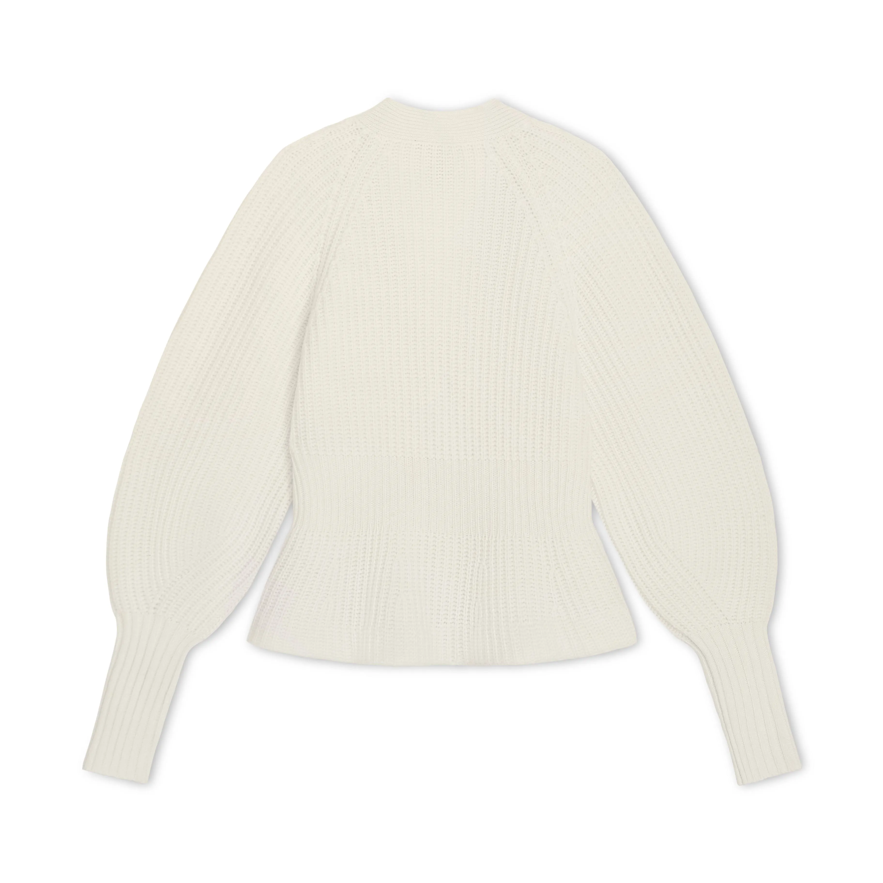 chunky peplum cardigan