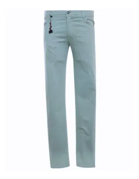 Cotton Silk 5 Pocket Pant | Teal