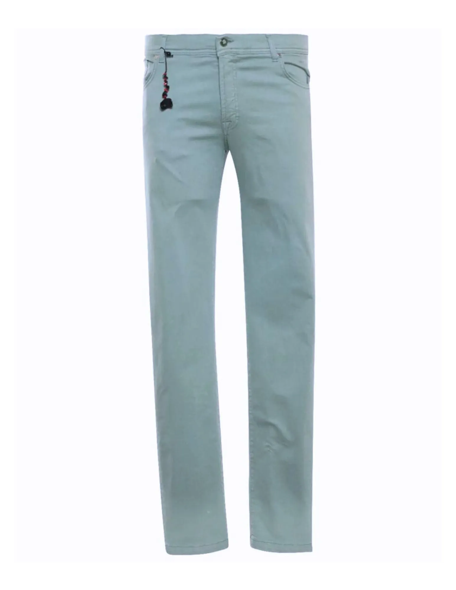 Cotton Silk 5 Pocket Pant | Teal