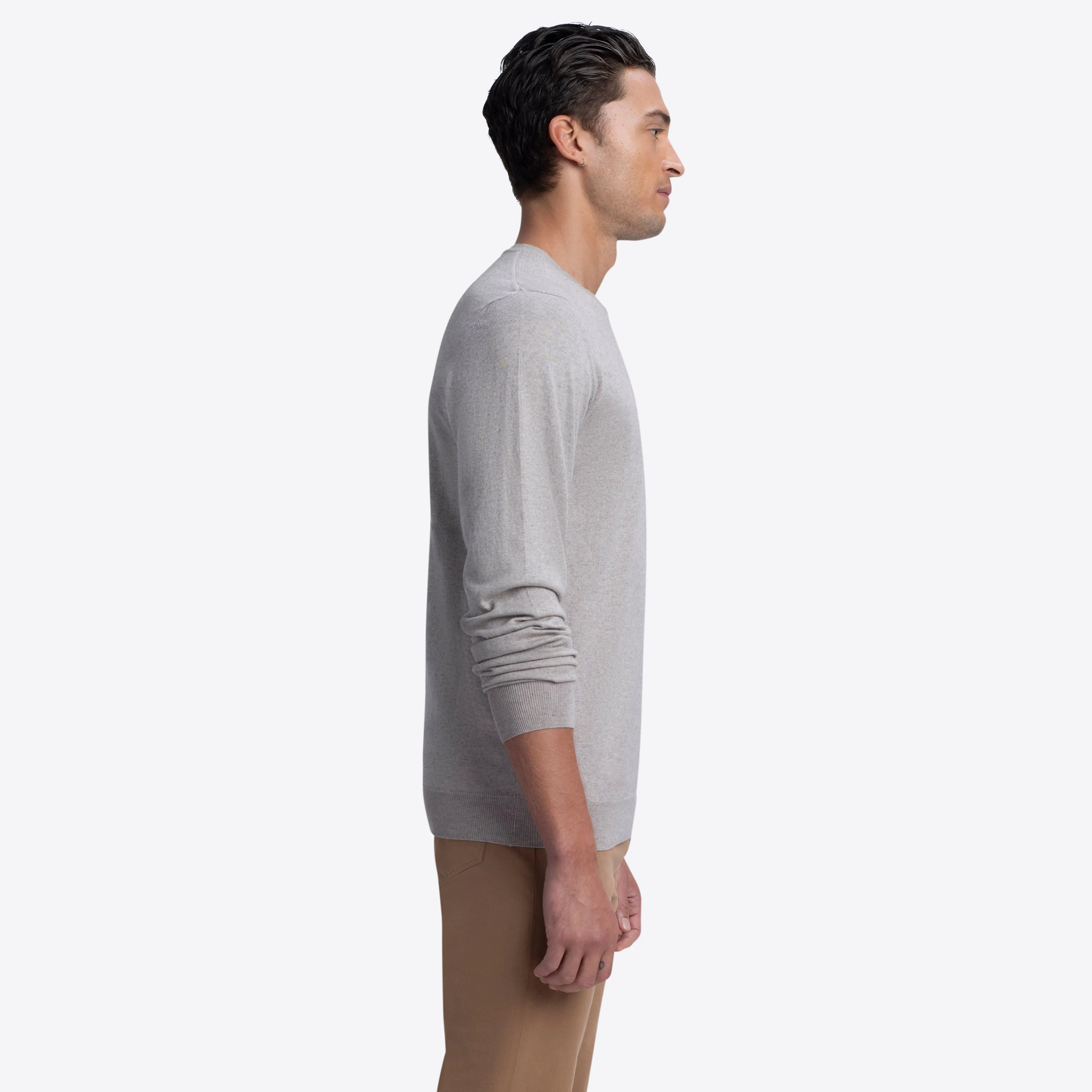 Crew Neck Melange Sweater