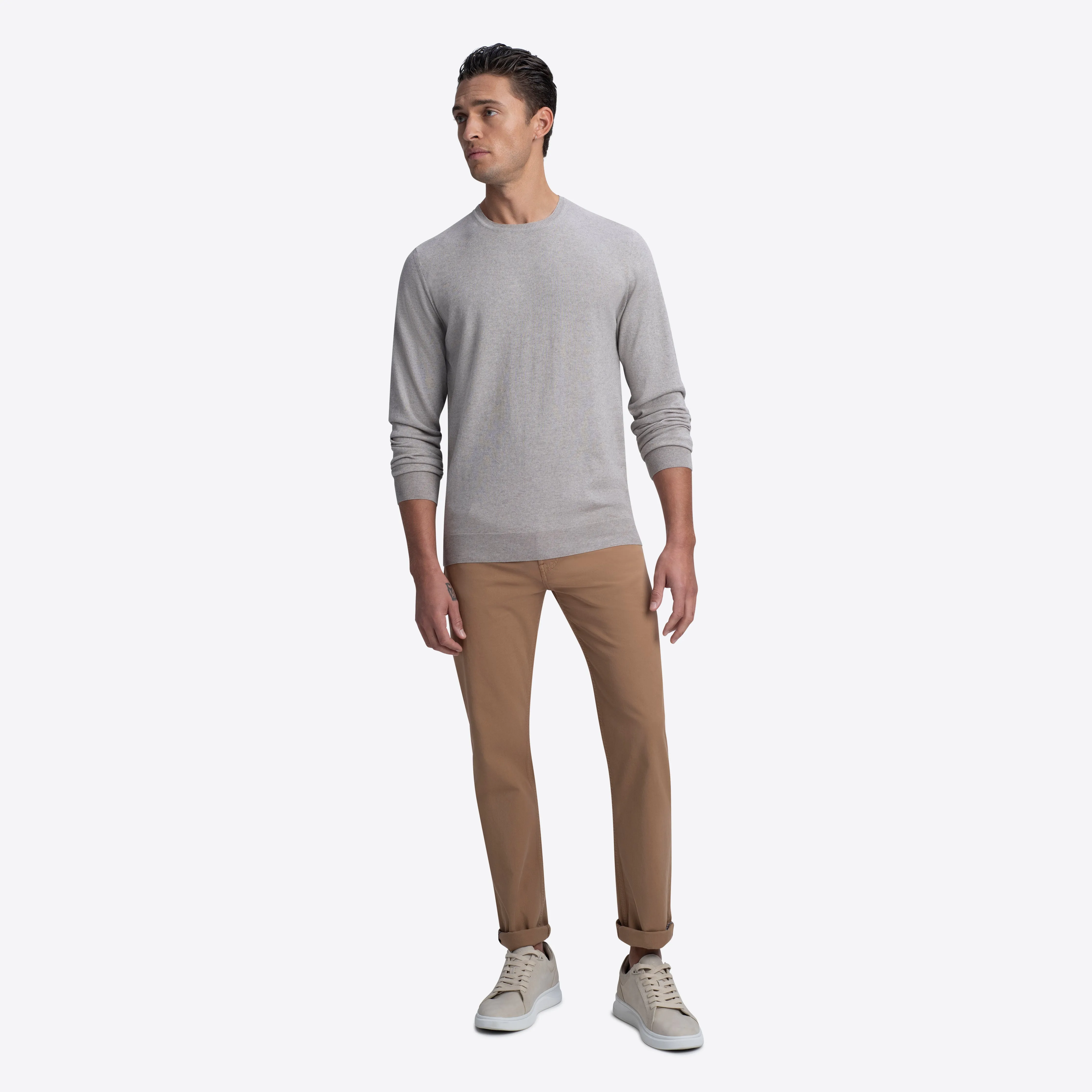 Crew Neck Melange Sweater