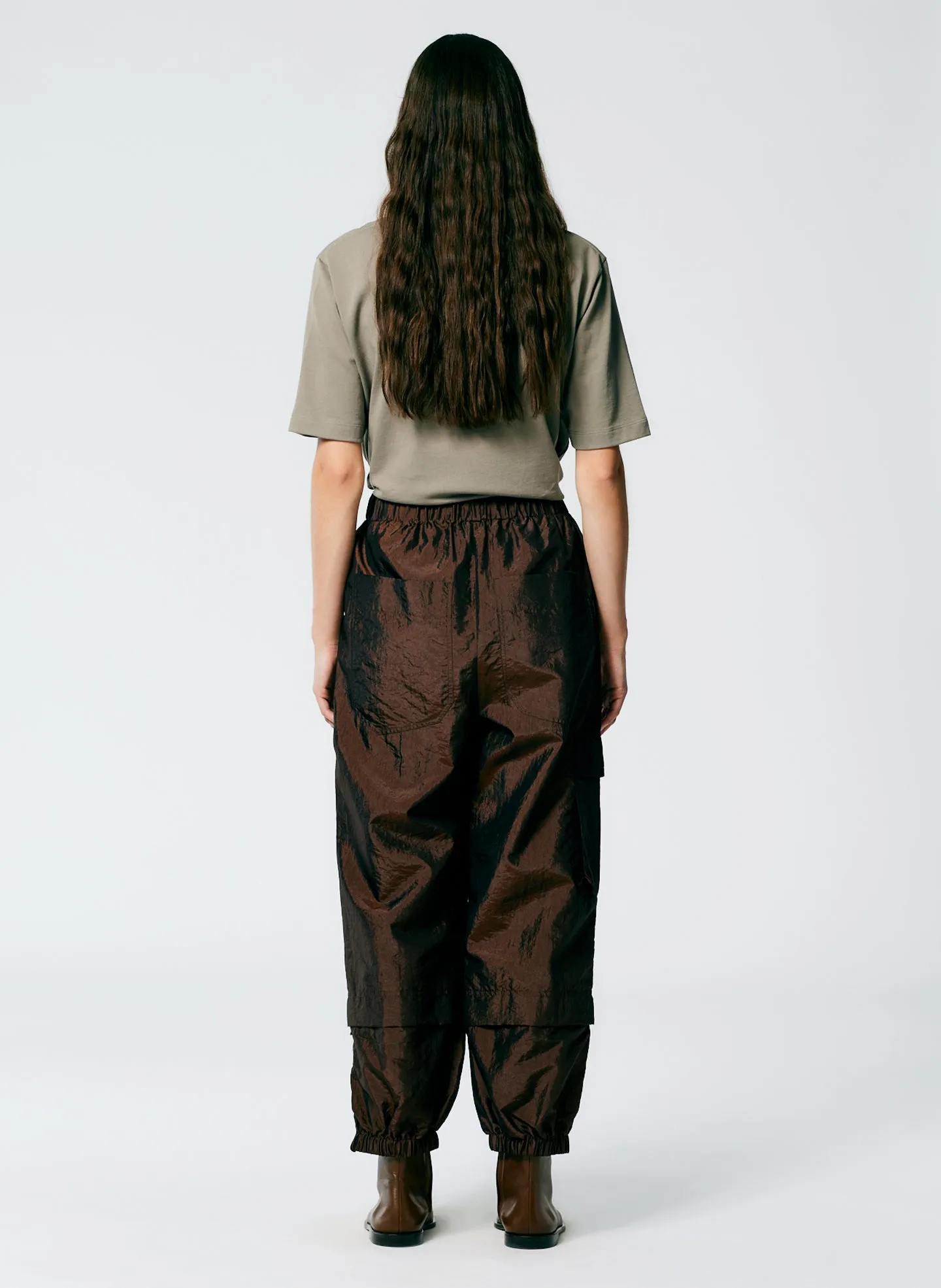 Crispy Nylon Pull On Wilt Jogger- Long