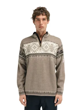 Blyfjell Mountainstone Unisex Sweater by Dale of Norway - Offwhite Coffee Color