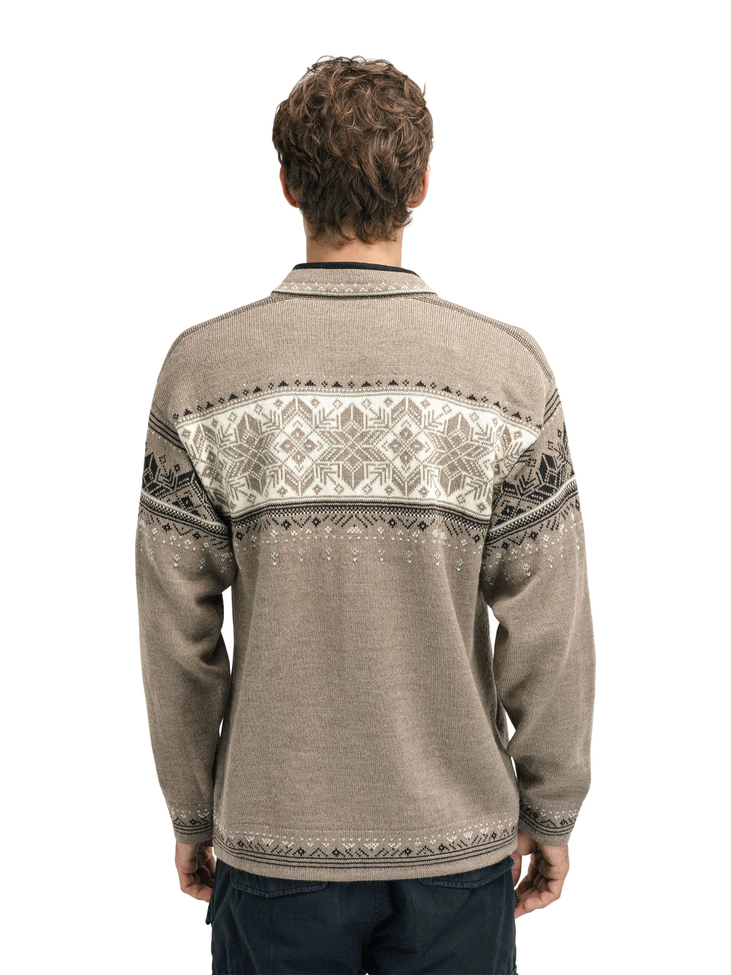 Blyfjell Mountainstone Unisex Sweater by Dale of Norway - Offwhite Coffee Color