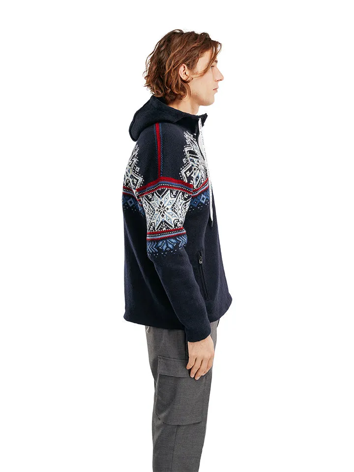 Dale of Norway Mens Vail Weatherproof Hoodie - Navy Blue Classic Style with Adjustable Features