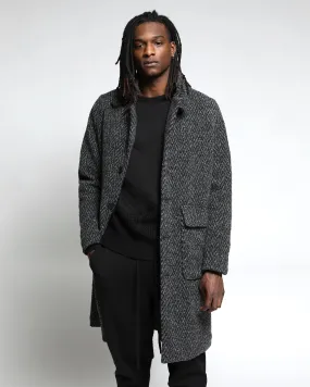 Drummond Chevron Wool Overcoat Jacket (FINAL SALE)