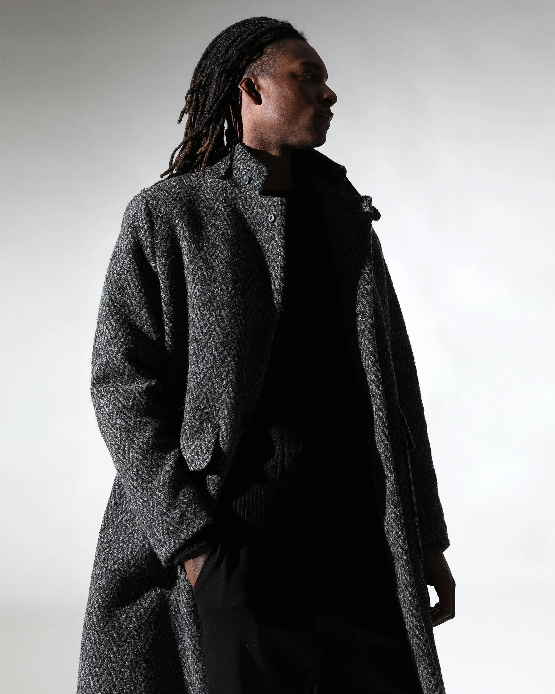 Drummond Chevron Wool Overcoat Jacket (FINAL SALE)