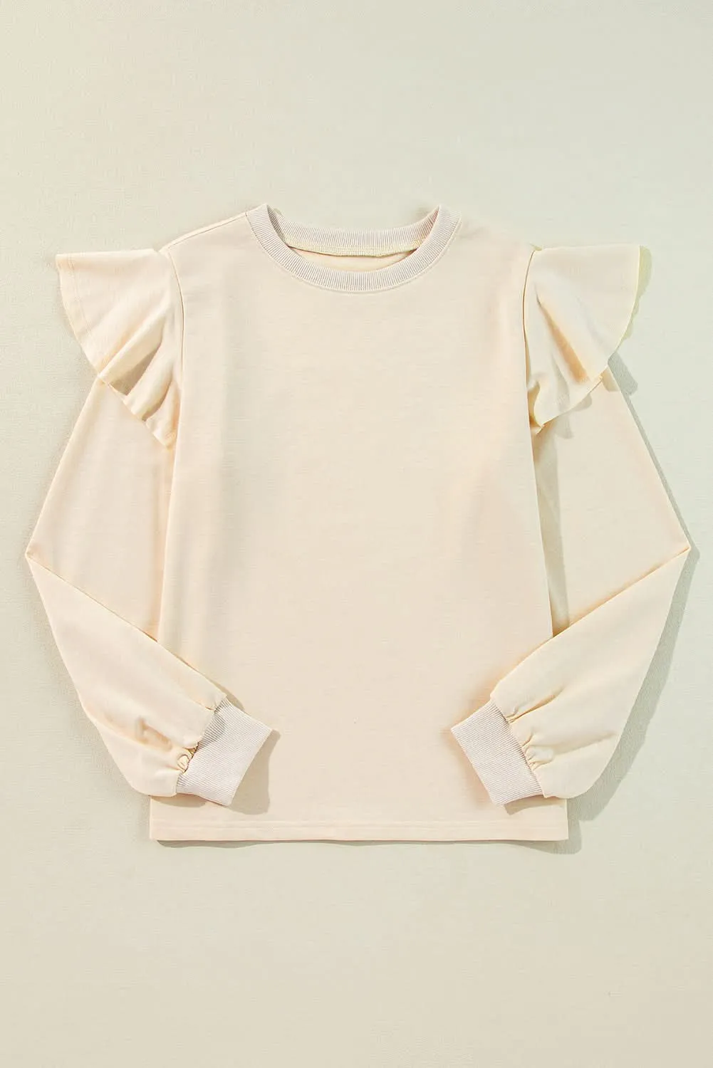 Elegant Ruffle Shoulder Blouse