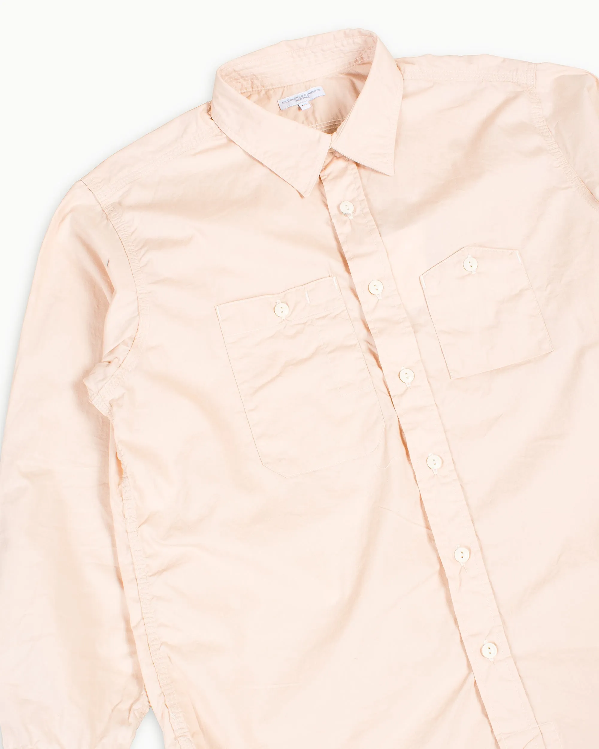 Engineered Garments Work Shirt Pink Superfine Poplin