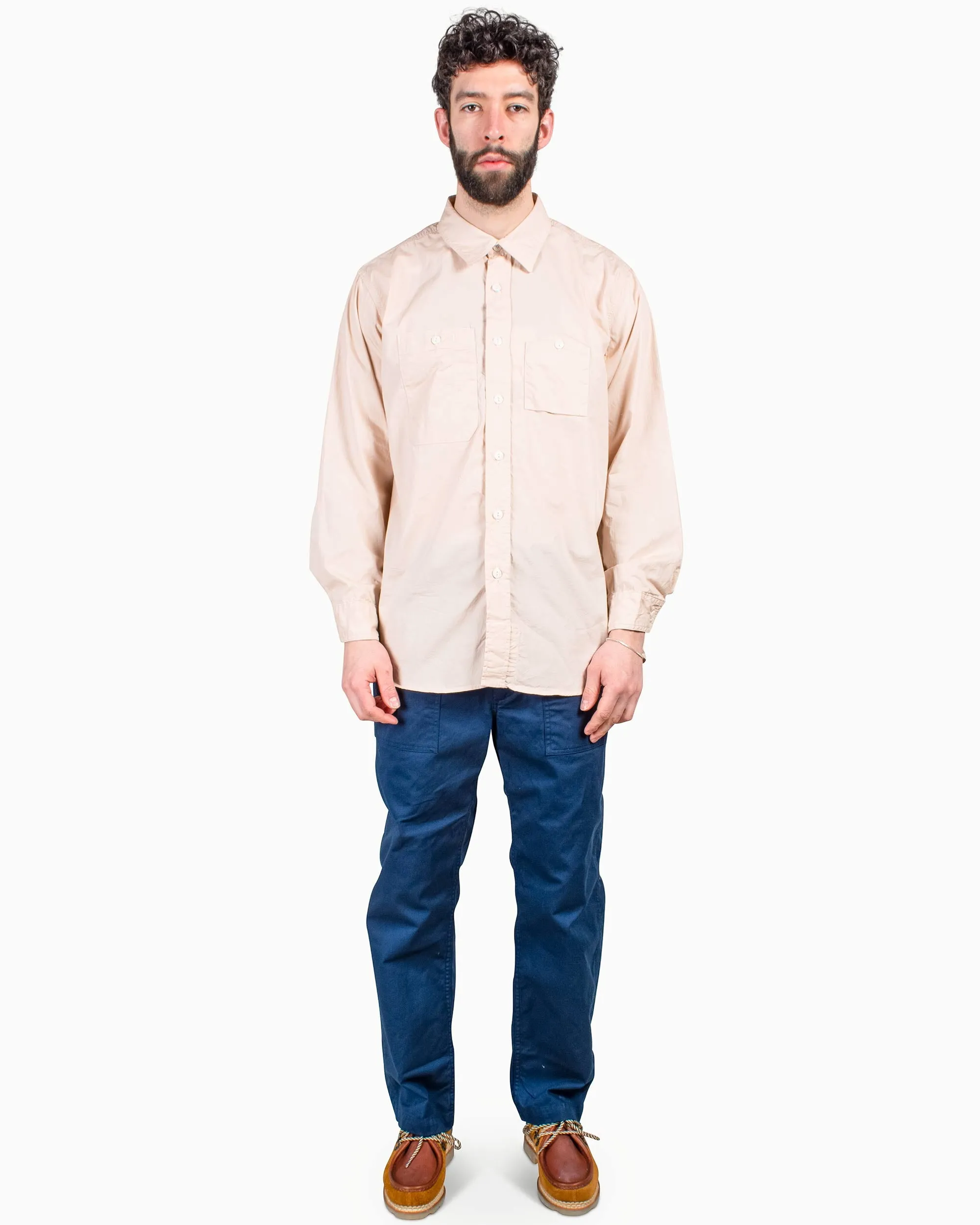 Engineered Garments Work Shirt Pink Superfine Poplin