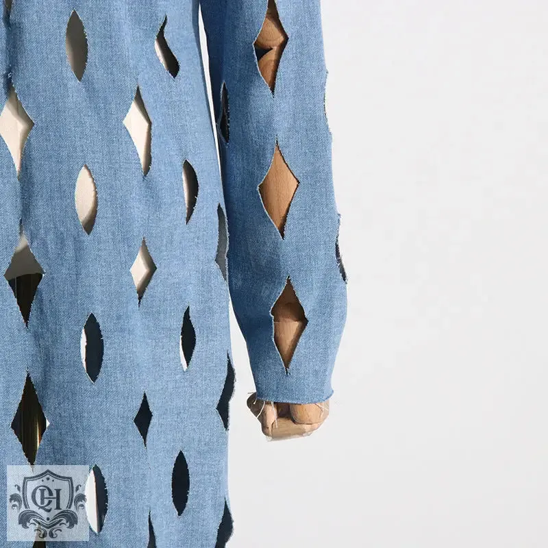 Hollow Out Denim Jacket