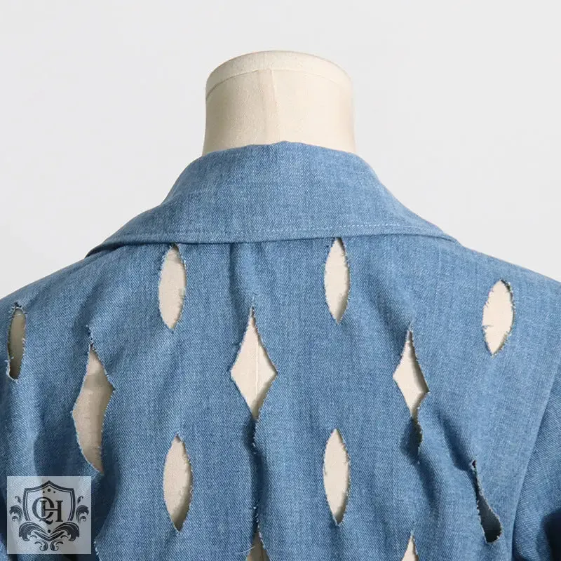 Hollow Out Denim Jacket