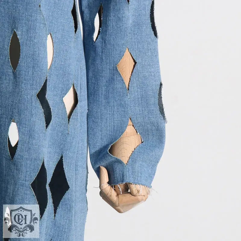 Hollow Out Denim Jacket