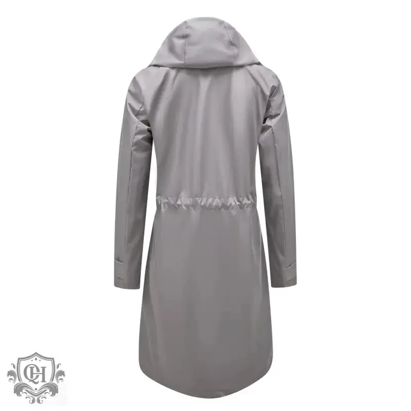 Hooded Stripped Lining Trench Coat
