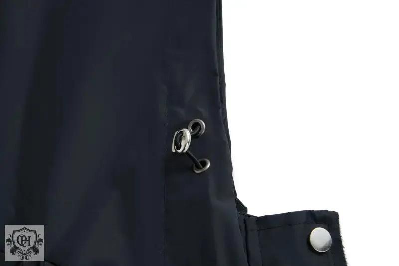 Hooded Stripped Lining Trench Coat