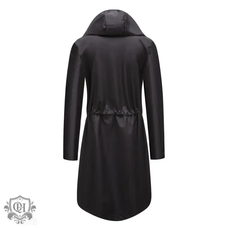 Hooded Stripped Lining Trench Coat