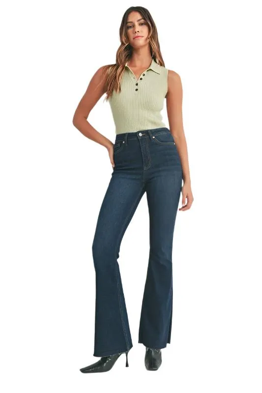 Just Jeans USA HIGH RISE OUTER SLIT FLARE JEANS