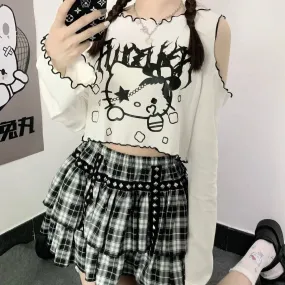 Kawaii Hello Kitty Vintage Printed T-Shirt