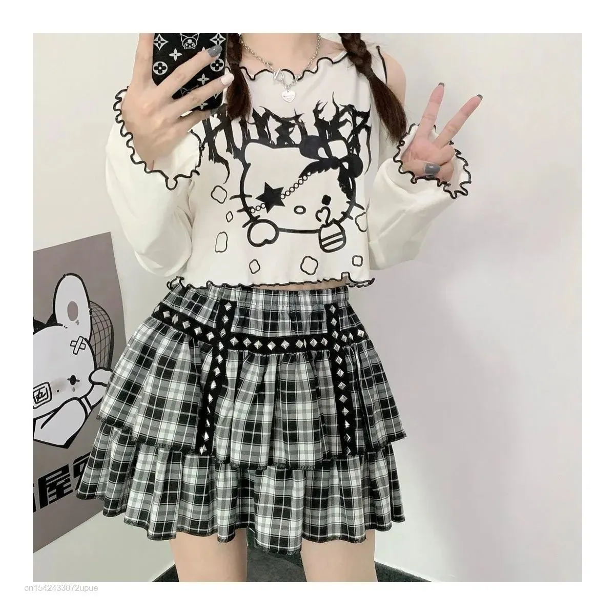 Kawaii Hello Kitty Vintage Printed T-Shirt