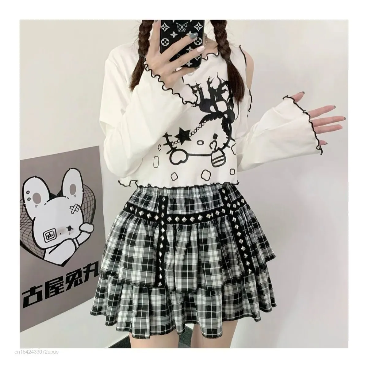 Kawaii Hello Kitty Vintage Printed T-Shirt