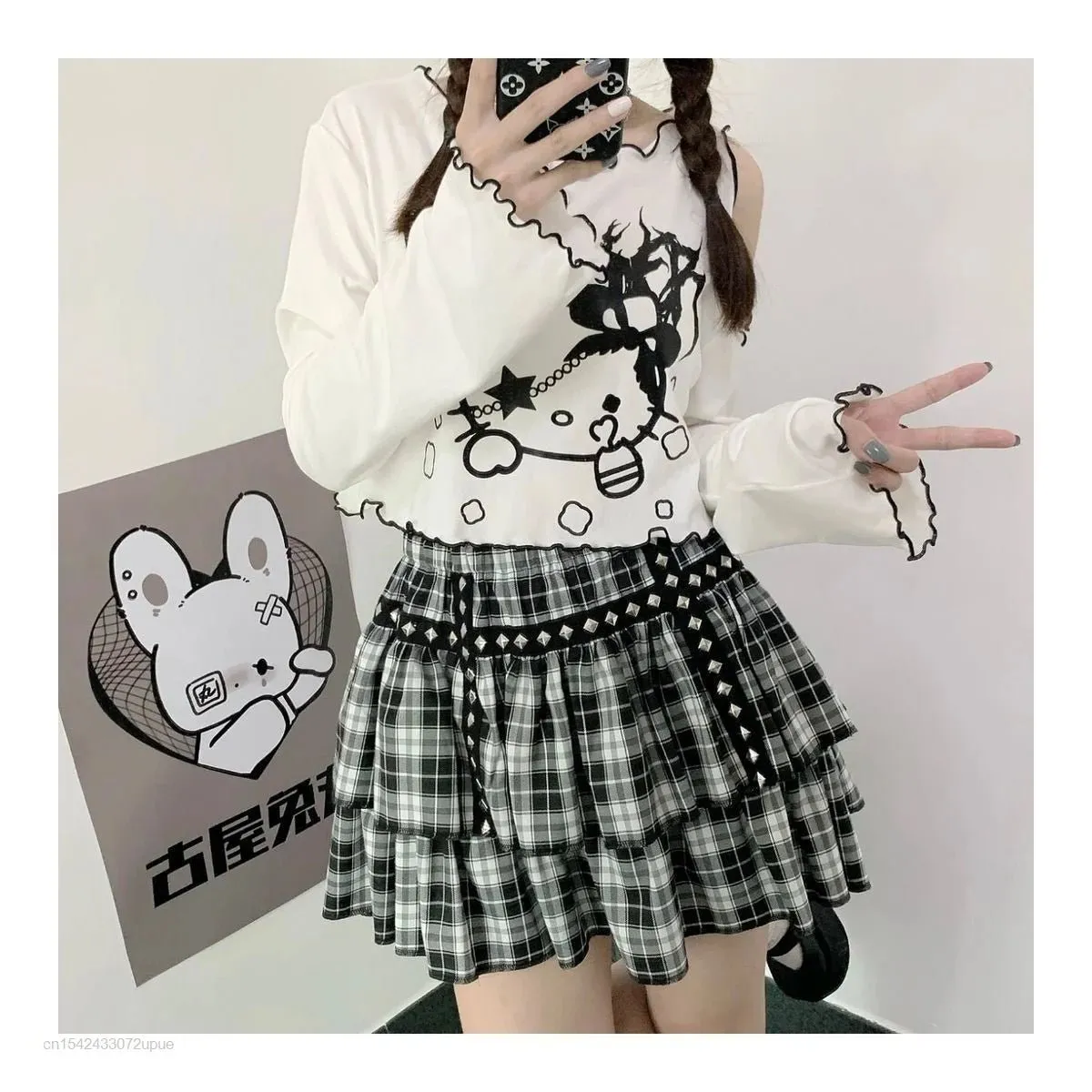 Kawaii Hello Kitty Vintage Printed T-Shirt