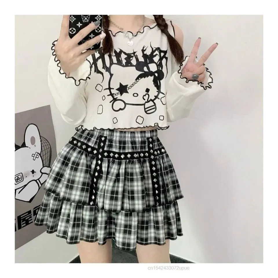 Kawaii Hello Kitty Vintage Printed T-Shirt