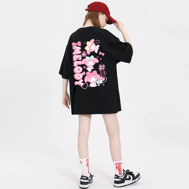 Kawaii Sweet Style Pink My Melody Printed T-shirt